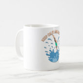 Ruhe und Schwimmen behalten - Schwimmerdesign Kaffeetasse (Vorderseite Links)