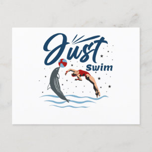 Ruhe und Schwimmen behalten - Schwimmerdesign Postkarte