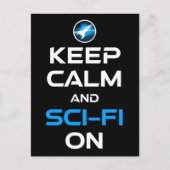 Ruhe und Sci-Fi behalten Postkarte (Vorderseite)