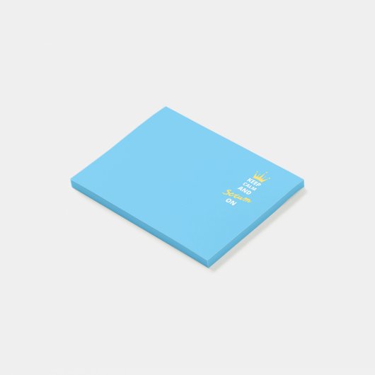 Ruhe und Scrum auf Post-it behalten Post-it Klebezettel (angewinkelt)