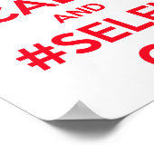 Ruhe und #selfie auf behalten poster (Ecke)