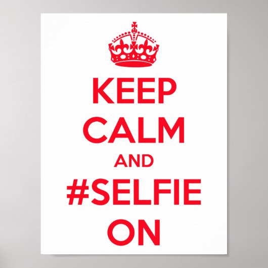 Ruhe und #selfie auf behalten poster (Vorne)