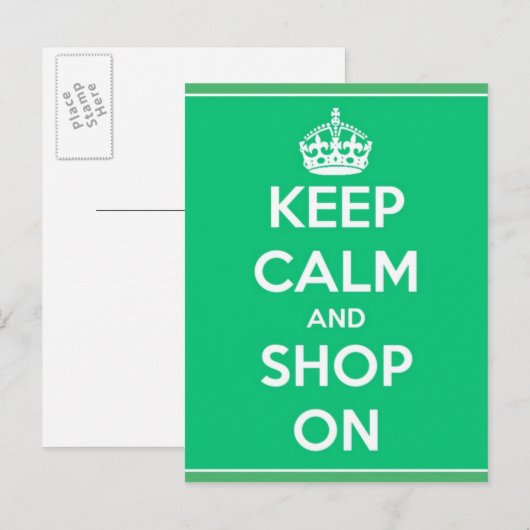 Ruhe und Shop auf Postkarte behalten (Vorne/Hinten)