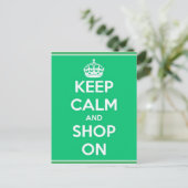 Ruhe und Shop auf Postkarte behalten (Stehend Vorderseite)