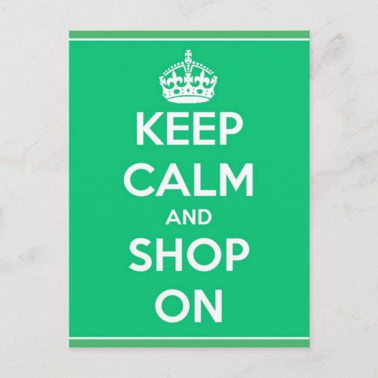 Ruhe und Shop auf Postkarte behalten (Vorderseite)