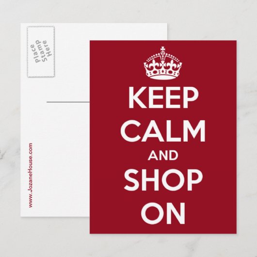 Ruhe und Shop auf Postkarte behalten (Vorne/Hinten)