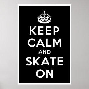 Ruhe und Skate behalten Poster