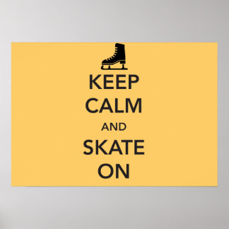 Ruhe und Skate behalten Poster