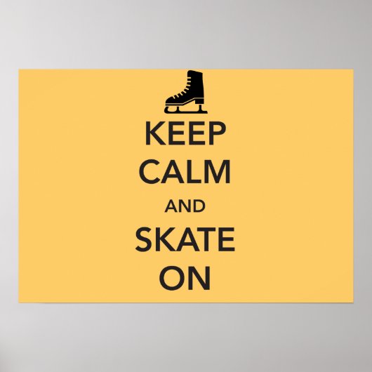 Ruhe und Skate behalten Poster (Vorne)