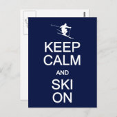 Ruhe und Ski auf der Postkarte behalten, anpassen (Vorne/Hinten)