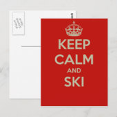 Ruhe und Ski behalten - Postkarten (Vorne/Hinten)
