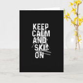 Ruhe und Skifahren behalten - Skifahren Karte (Gelbe Blume)