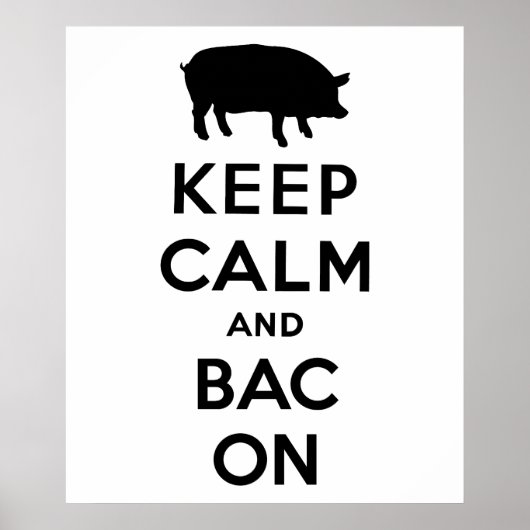 Ruhe und Speck behalten Poster (Vorne)