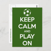 Ruhe und Spiel auf der grünen Postkarte behalten (Vorne/Hinten)