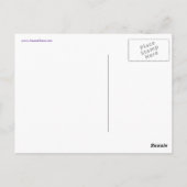 Ruhe und Spiel auf Lila Postkarte behalten (Rückseite)