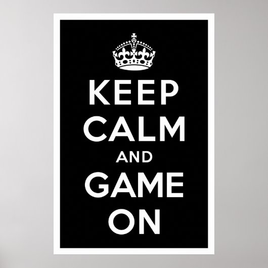 Ruhe und Spiel behalten Poster (Vorne)