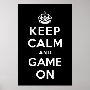 Ruhe und Spiel behalten Poster