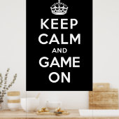 Ruhe und Spiel behalten Poster (Küche)