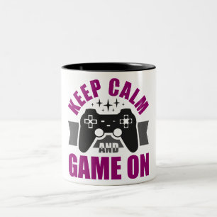Ruhe und Spiel beim Spielen behalten Zweifarbige Tasse
