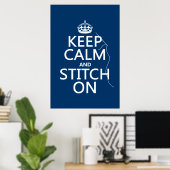 Ruhe und Stich behalten (alle Farben) Poster (Heimbüro)
