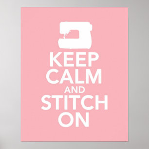 Ruhe und Stich beim Drucken behalten Poster