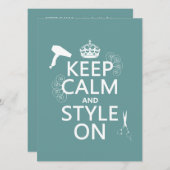 Ruhe und Stil behalten (beliebige Hintergrundfarbe Einladung (Vorne/Hinten)