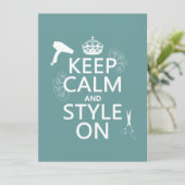 Ruhe und Stil behalten (beliebige Hintergrundfarbe Einladung (Stehend Vorderseite)