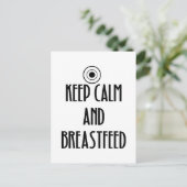 Ruhe und Stillen behalten Postkarte (Stehend Vorderseite)