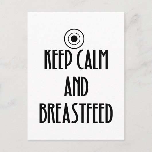 Ruhe und Stillen behalten Postkarte (Vorderseite)