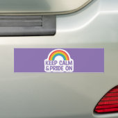 Ruhe und Stolz behalten | Gay Pride Monat Autoaufkleber (Auf Auto)