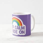 Ruhe und Stolz behalten | Gay Pride Monat Kaffeetasse (VorderseiteRechts)