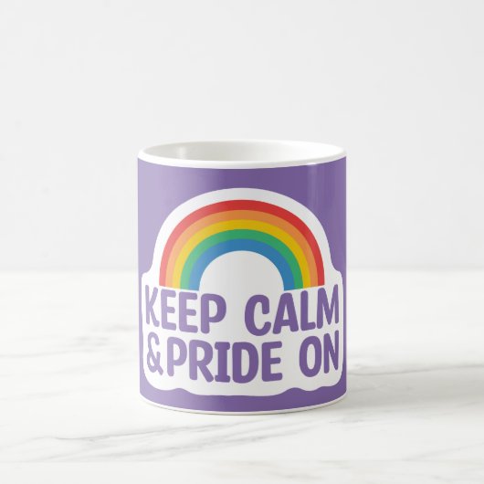 Ruhe und Stolz behalten | Gay Pride Monat Kaffeetasse (Mittel)