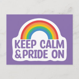 Ruhe und Stolz behalten | Gay Pride Monat Postkarte
