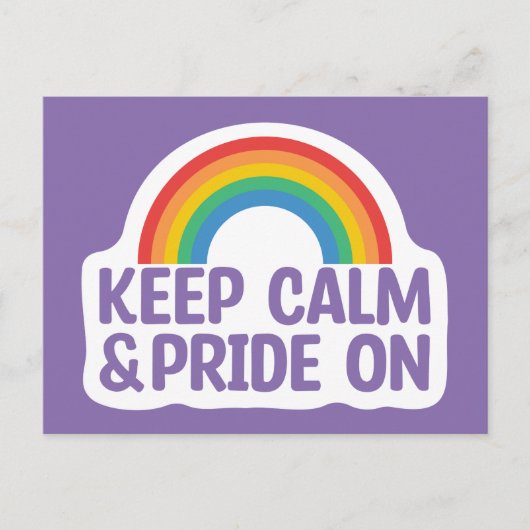 Ruhe und Stolz behalten | Gay Pride Monat Postkarte (Vorderseite)