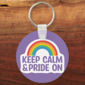 Ruhe und Stolz behalten | Gay Pride Monat Schlüsselanhänger (Rückseite)