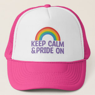 Ruhe und Stolz behalten Gay Pride Monat Truckerkappe