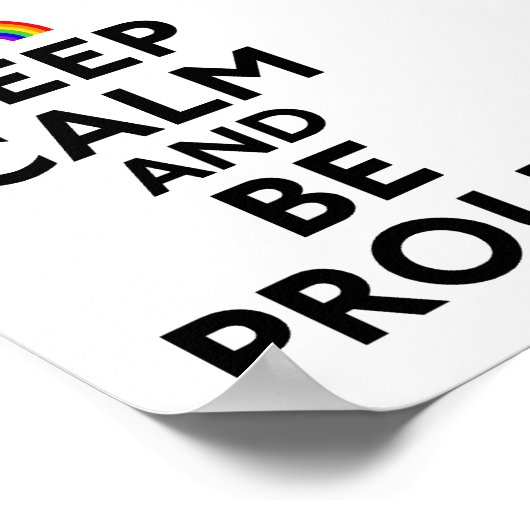 Ruhe und Stolz behalten Poster (Ecke)