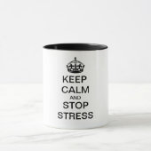 Ruhe und STOPP-STRESS behalten - personalisierter Tasse (Zentrum)