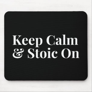 Ruhe und Stoß behalten Mousepad