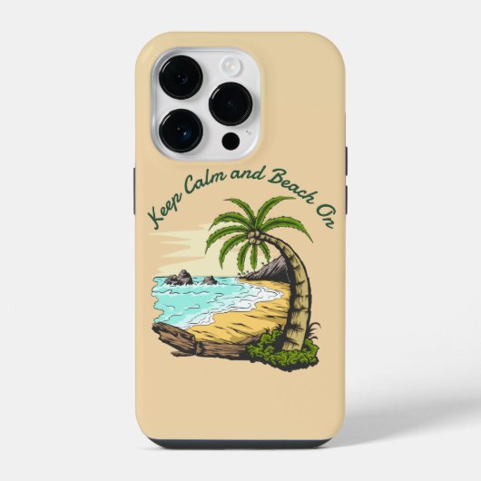 Ruhe und Strand behalten iPhone Hülle (Rückseite)