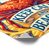 Ruhe und Strand behalten Poster (Ecke)