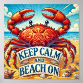 Ruhe und Strand behalten Poster (Vorne)