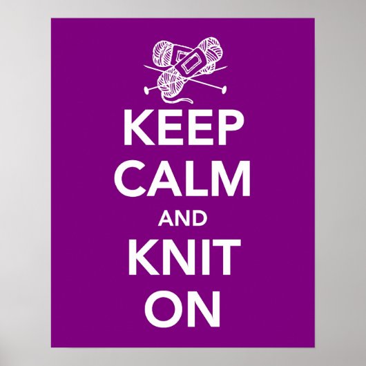 Ruhe und Strick auf Plakat behalten (Vorne)