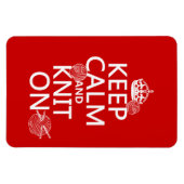 Ruhe und Strick behalten - alle Farben Magnet (Horizontal)