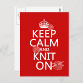 Ruhe und Strick behalten - alle Farben Postkarte (Vorne/Hinten)