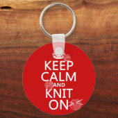 Ruhe und Strick behalten - alle Farben Schlüsselanhänger (Vorderseite)