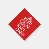 Ruhe und Strick behalten - alle Farben Serviette (Ecke)