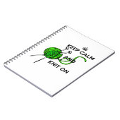 Ruhe und Strick Behalten auf Notizblock (Linke Seite)