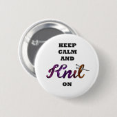 Ruhe und Strick behalten Button (Vorne & Hinten)