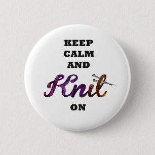 Ruhe und Strick behalten Button